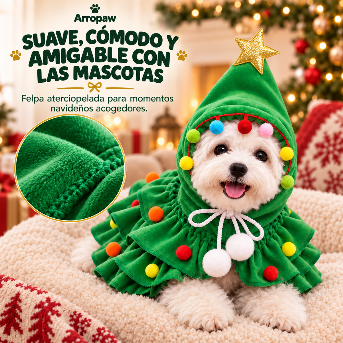 Disfraz Árbol de Navidad para Perros